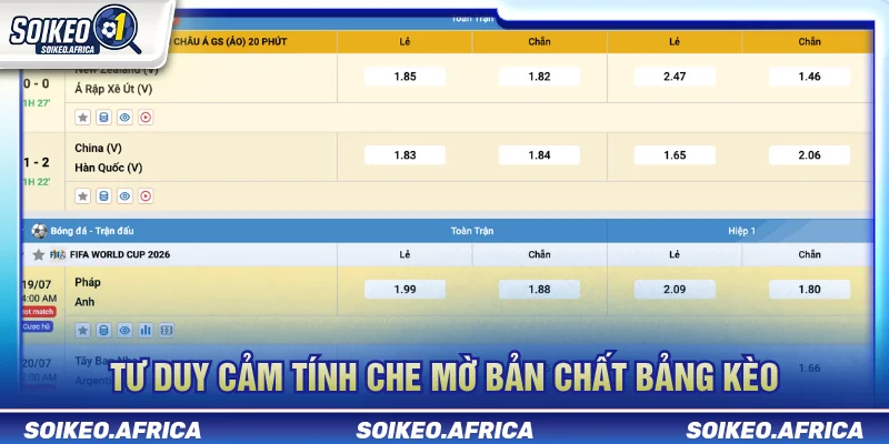Sai Lầm Khi Đọc Tỷ Lệ Kèo Người Mới Thường Gặp Sai lầm khi đọc tỷ lệ kèo do đánh giá cảm tính